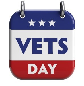 Veteran's Day marked on a calendar