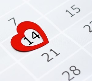 February 14th marked on a calendar 