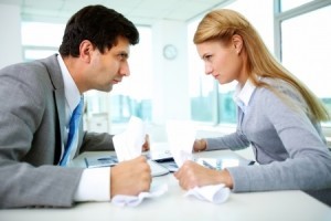 Conflict between a male and female employee 
