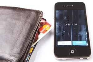 Uber Application open on an iPhone